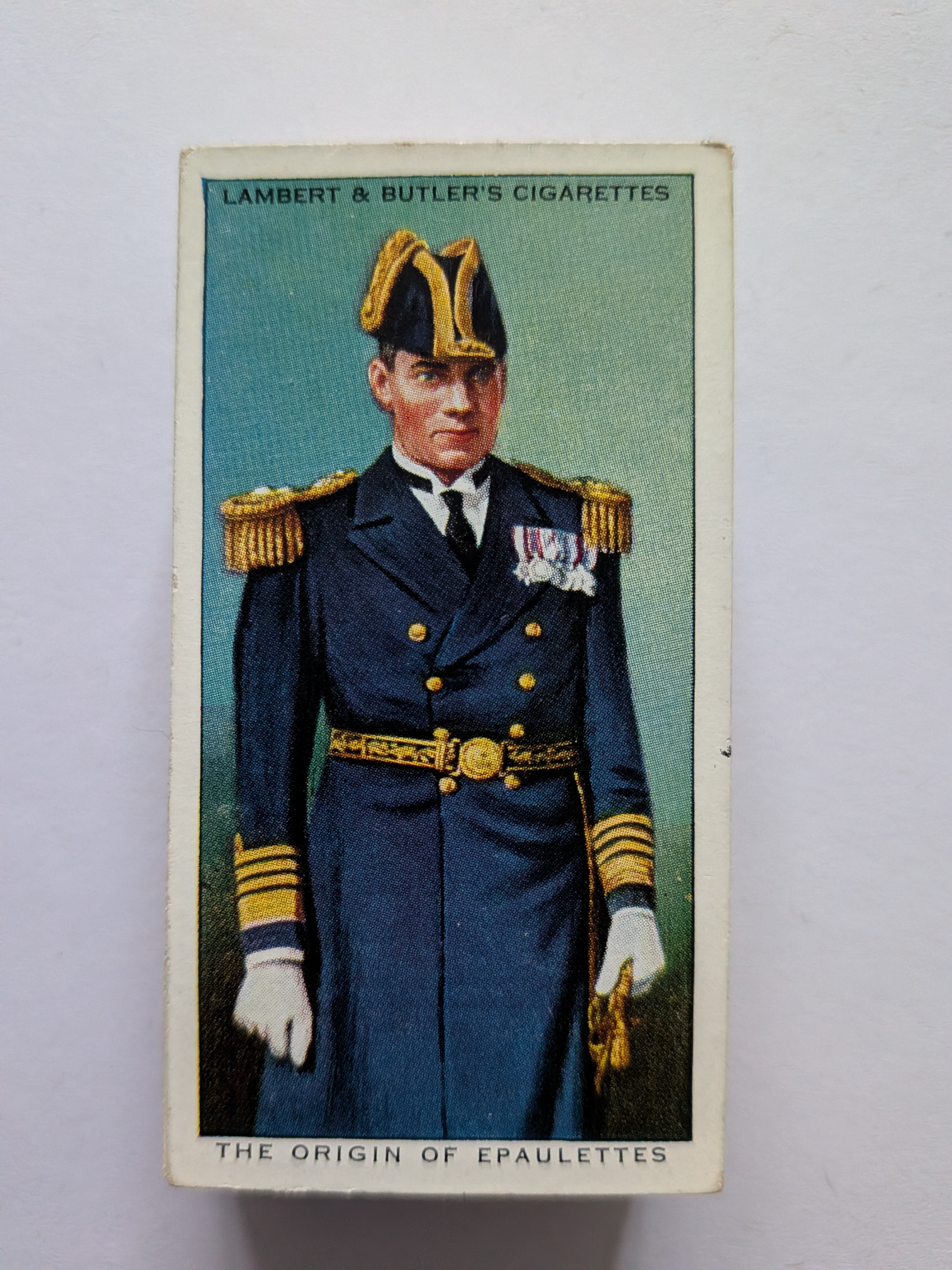 Photo of the front of these Interesting Customs and Traditions of the Navy... cigarette cards
